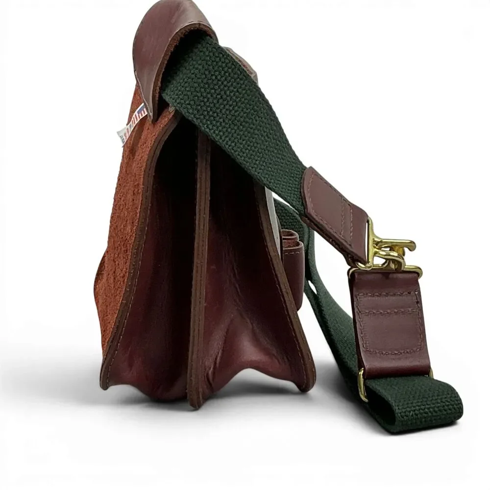 J.W Hulme Leather Shooting Shell Pouch Hunting Cartridge Bag Oxblood USA Vintage